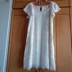 【美品】ROPE Picnic　サマードレス　オフホワイト　膝丈