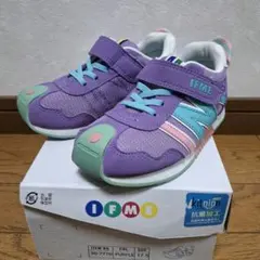 【美品】IFME スニーカー 紫色 ベルクロ 17.5cm