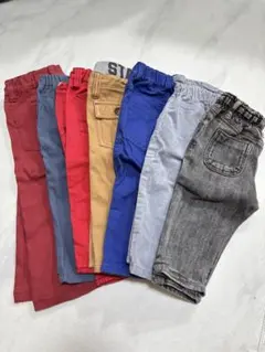 ベビーパンツ 7点セット（ミキハウス2、ダブルビー1、ZARA2、西松屋2