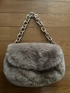 ファー バッグ チェーンショルダー クラッチ 2way