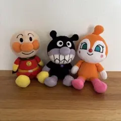 ぬいぐるみ　アンパンマン ドキンちゃん　ばいきんまん　3個セット