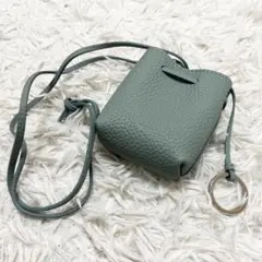 ⭐️未使用⭐️ヴァジック ショルダーバッグ ミニポーチ キーリング くすみブルー