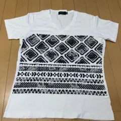 X803 エポカ　Tシャツ Vネック　ホワイト　三陽商会　メンズ　46のサムネイル