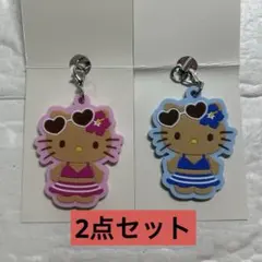 日焼けキティ ラバーストラップ 2点セット
