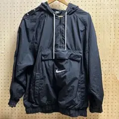 NIKE ナイキ ハーフジップ ナイロンジャケット アノラックパーカー　ブラック