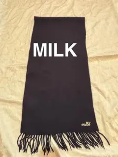 90年代レア原宿MILK ダークネイビー フリンジマフラー