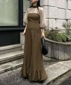My shawty オケージョン ドレス ブラウン ラメ チュール 結婚式 - メルカリ