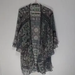 ZARA BASIC ペイズリー柄 シフォン カーディガンのサムネイル