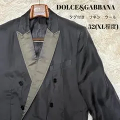 未使用　DOLCE&GABBANA ブラック テーラードジャケット　シルク