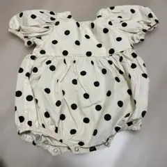 未使用品　水玉模様　ベビーロンパース 80サイズ