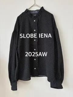 スローブイエナ 25SS フリルピンタックブラウス ネイビー SLOBEIENA