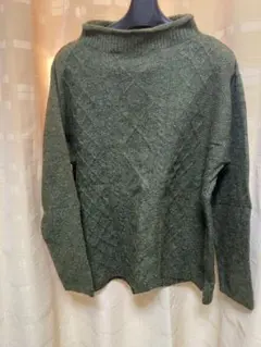 Cloudnine オリーブグリーン ケーブルニット セーター
