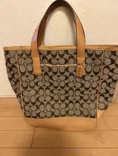コーチ COACH 6092 ハンドバッグ シグネチャー キャンバス ブラウン