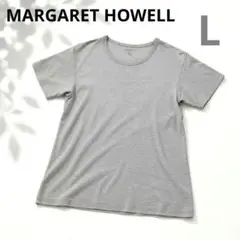 MARGARET HOWELL ボーダー柄 Tシャツ グレー 半袖 白 Lサイズのサムネイル
