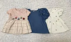 Tシャツ 半袖 女の子 90 まとめ 3枚セット お着替え