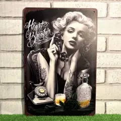 204番】マリリン・モンロー ガレージ アメリカン雑貨 メタルサイン ブリキ看板