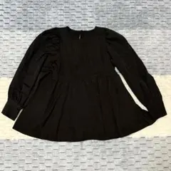 【ほぼ未使用】ドットペプラムブラウス　プロズヴェール　prose verse