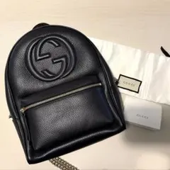 極美品　GUCCI チェーン　バックパック　ブラック
