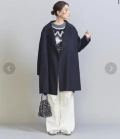 新品未使用ビューティアンドユースリバーポンチョコートM ネイビーアローズ