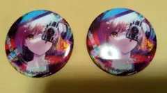 プロセカ　グリッター缶バッジ　8A　小豆沢こはね