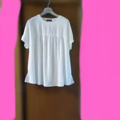 パンチングレース 半袖プルオーバー ホワイト 4Lのサムネイル