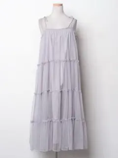 merry jenny チュールティアードワンピース　ラベンダー