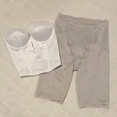 ショートビスチェ B65 ガードル S ホワイト モカグレー ブライダル