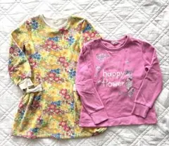 ニットプランナー 裏起毛ワンピースとトレーナーセット　130サイズ