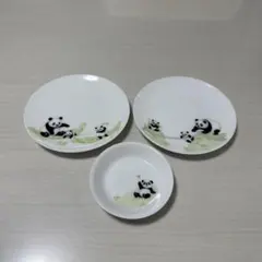 大倉陶園　パンダ　プレートセット　3枚のサムネイル