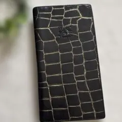 レア✨イルビゾンテ 財布 IL BISONTE 黒✖️ゴールド　型押し