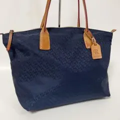【美品】ロベルタピエリ　トートバック　ジャガードタタミ　ネイビー