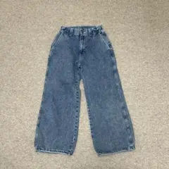 夏だけでなく通年使いにもオススメ❗️ブルーワイドレッグデニムパンツ