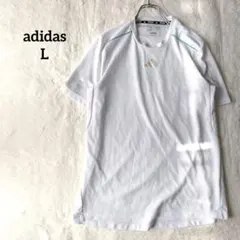 アディダス　ランニングウェア　吸汗速乾　レギュラーフィット　カジュアル　白　L
