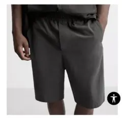 ZARA コットン リラックスフィット バミューダパンツ Sのサムネイル