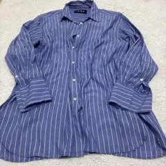 IENA リヨセル ロングシャツ　ブルー　フリーサイズ