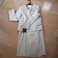 アイボリー ジャケット スカート セット 40/L　交渉可能！