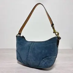 ✨美品✨Coach ホーボー スエード ワンショルダーバッグ ブルー レザー