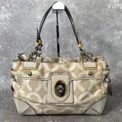 COACH コーチ ジュリア オプアート スモール サッチェル ハンドバッグ 