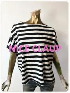 ☘️T24145☘️NICE CLAUP 半袖 ボーダー Tシャツ トップス M L