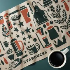 スターバックス コーヒー染め 手ぬぐい