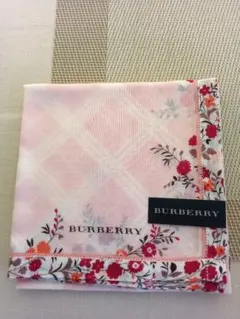 (6336)　新品・BURBERRY フラワープリント 大判ハンカチ