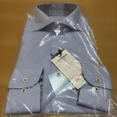 長袖ワイシャツ ブルー 形態安定 S78