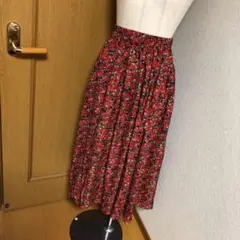 花柄プリーツロングスカートのサムネイル