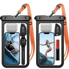 ✨2枚セット✨スマホ 防水 ケース IPX8認証 海 お風呂 完全防水 水中撮影