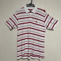 American Eagle ポロシャツ ボーダー レッド ホワイトのサムネイル