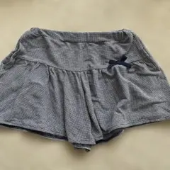 Bebe チェック柄フレアスカート風キュロット120