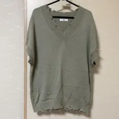 WEGO ダメージニットベスト Fサイズ