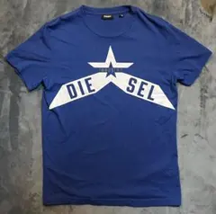 【DIESEL】ディーゼル 星ロゴ プリント Tシャツ Mサイズ ブルーのサムネイル