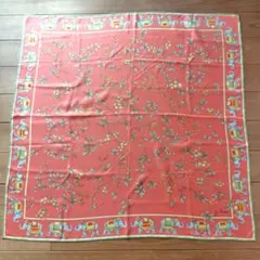 Jim Thompson シルクスカーフ 赤 象