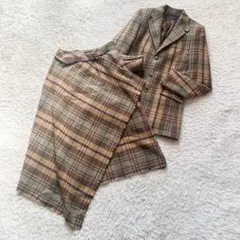 美品✨ポロラルフローレン　セットアップ　プラッドウールブレンドツイード チェック